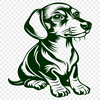 Dachshund Vector Illustration In SVG, PNG, PDF And DXF Formats