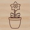 Beautiful Daffodil Plant SVG Icon Illustrative vector drawing of a daffodil plant in a flower pot.