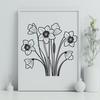 Beautiful Spring Flower A simple illustration of a single daffodil flower against a white background.