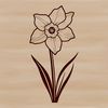 Vibrant Spring Flower Graphic An intricately designed daffodil graphic for various uses and applications.