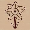 Spring Floral SVG Illustration A colorful illustration of a blooming daffodil plant in a natural setting.