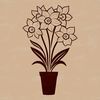 Simple Daffodil Illustration in a Pot A simple illustration of a daffodil plant in a pot, suitable for various uses including digital designs and crafts.