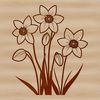 Daffodil Clip Art Vector Image A colorful illustration of a daffodil flower in bloom, suitable for nature-themed designs and projects.