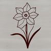 Free Vector Flower for Crafting and Design A detailed illustration of a daffodil flower, suitable for vector design and cutting machine projects.