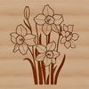 Spring Florals SVG Download A stylized illustration of a daffodil flower in vector format, suitable for use in various design applications.