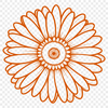 Simple Daisy Illustration SVG A stylized illustration of a daisy flower, designed as vector art for digital use.