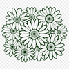 Colorful Daisies Clip Art A colorful illustration of a single daisy flower in a simple style, suitable for vector art design.