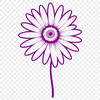 White Daisy Clip Art on Blue Background A high-quality, scalable vector graphic (SVG) illustration of a white daisy with yellow center on a blue background.