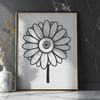 Delicate Daisy Illustration A high-resolution vector illustration of a daisy flower.