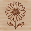 Free Vector Flower Illustration A high-quality SVG vector design of a single daisy flower with detailed petals.