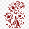 Beautiful White Daisy with Yellow Petals A simple white daisy with yellow petals in a bold, vector format.