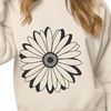 White and Yellow Flower Graphic A high-quality vector illustration of a single daisy flower with white petals and yellow center.