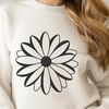 Free Vector Daisies SVG Clip Art A simple, high-quality illustration of a daisy flower in vector format.