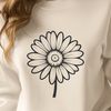 Single Daisy Bloom SVG Icon A high-resolution SVG representation of a single daisy bloom with detailed petals.