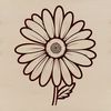 Free Downloadable Daisies Clip Art Detailed vector illustration of a daisy flower with white petals and yellow center.