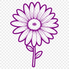 Simple Daisy Illustration A simple, vector illustration of a daisy flower in a single color.