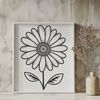 Delicate Floral Icon A high-quality digital representation of a daisy flower in vector format.