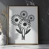 Vector illustration of a daisy flower in high resolution, suitable for various design applications.