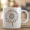 Floral Emblem Design A detailed illustration of a daisy flower, suitable for vector art design.