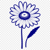 Minimalist Daisy Illustration A stylized illustration of a daisy flower made up of simple lines and shapes.