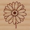 A free downloadable SVG clip art design featuring a detailed daisy motif.