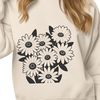 Simple Vector Daisies Design A white daisy flower with yellow center, suitable for vector design and cutting machine projects.