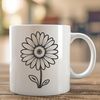 Simple Vector Flower Design with Yellow Center A simple white daisy flower with yellow petals in the center.