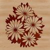 Beautiful Flower SVG Illustration A stylized illustration of a white daisy flower on a blue background.