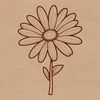 Beautiful Daisy Flower Vector Design A simple vector illustration of a single daisy flower with white petals and a yellow center.