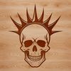 Beautiful Stylized Skull Clipart A stylized Gothic-inspired skull design, suitable for various applications.
