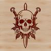 Intricate Design Skull Graphic A detailed illustration of a Gothic-style skull with intricate designs, suitable for graphic design and cutting projects.