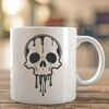Beautiful Dripping Skull Vector Art A vector illustration of a dripping skull in a gothic style.