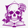 Dark Elegance Skull Design A detailed, intricate illustration of a Gothic-style skull, suitable for various design applications.