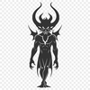 Halloween Evil Icon SVG A depiction of the devil in a dark and ominous setting, suitable for Halloween themes.