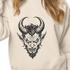 Satanic Figure Vector Clip Art An editable vector design of a satanic figure, ideal for cutting machines like Cricut or laser cutters.