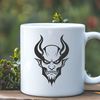 Free Vector Satan Image Download An illustration of the devil in a dark, gothic style.