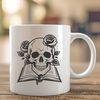 Gothic Illustration A stylized illustration of a Gothic skull, suitable for vector art designs.