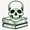 Beautiful Stylized Skull Graphic A stylized, detailed skull with intricate design elements, suitable for digital art and craft projects.