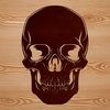 A stylized skull design suitable for tattoo art, also available as a vector template for Cricut cutting machine.