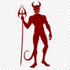 Devilish Design A digital illustration of the devil with horns and wings, suitable for Halloween designs or vector art projects.