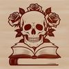 Medieval Inspired Artwork A medieval-inspired gothic skull design featuring intricate details.