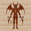 Dark Lord Icon Vector Image An illustration of the devil in a dark, gothic setting, suitable for Halloween decorations or designs.