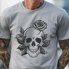 Elegant Gothic Style Vector Design Skull A stylized gothic skull design with intricate details, suitable for vector art projects.