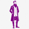 Beautiful Bearded Man Illustration A male figure with a beard, illustrated as a vector graphic.
