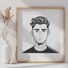 Vector Man Design SVG File An illustrative design of a male figure in vector format.