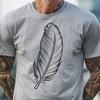 A single feather with detailed texture and shape, suitable for vector design and cutting machine applications.