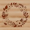 A floral wreath design composed of vector shapes, suitable for digital cutting machines like Cricut.