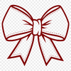 Lovely Ribbon Bow for Design Projects A decorative ribbon-style bow made up of multiple loops and curves, suitable for various graphic design applications.