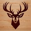 Deer Head Illustration in SVG An SVG image of a wild animal, a deer, with intricate details suitable for digital design.