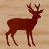 Wild Deer Silhouette Vector A stylized vector silhouette of a wild deer, suitable for cutting machine stencils and laser cutter projects.